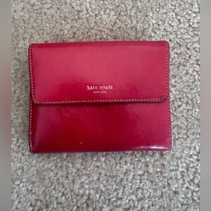 Vintage Kate Spade Cherry Red Leather Wallet